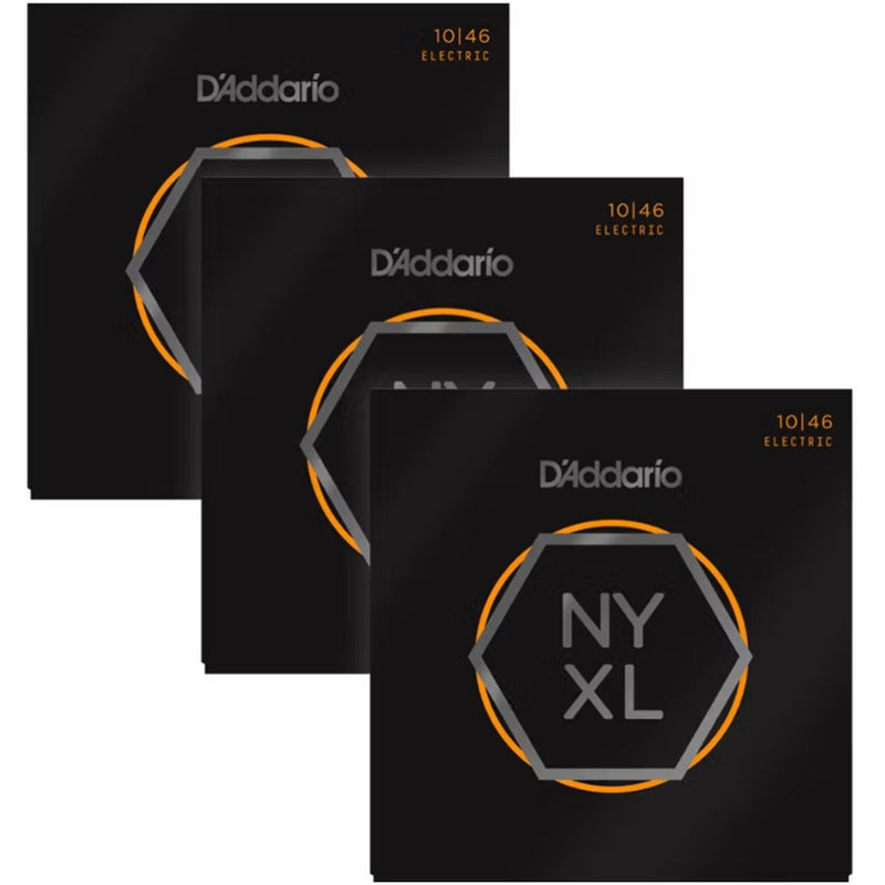 D'addario NYXL1046 Nickel Wound, Regular Light 10-46 3 Pack