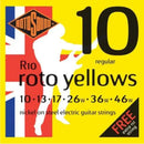 Rotosound R10 Yellows Nickel on Steel Electric Guitar String w/ Extra 1st String - 10 - 46