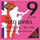 Rotosound R9 Pinks Nickel on Steel Electric Guitar String w/ Extra 1st String - 9 - 42