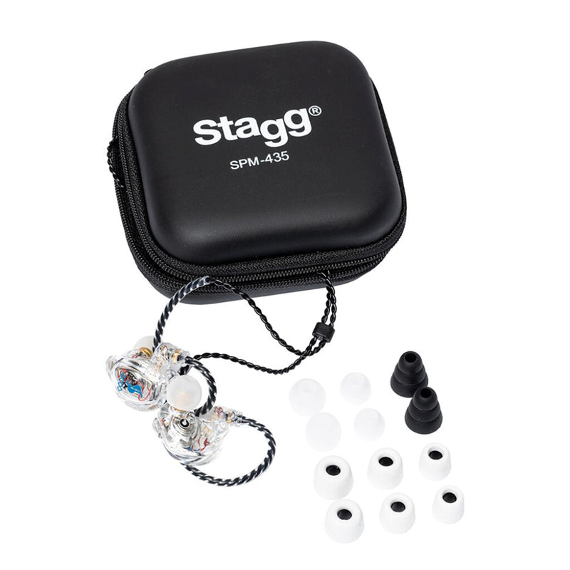 Stagg SPM-435TM Quad Driver In-Ear Monitors - Clear