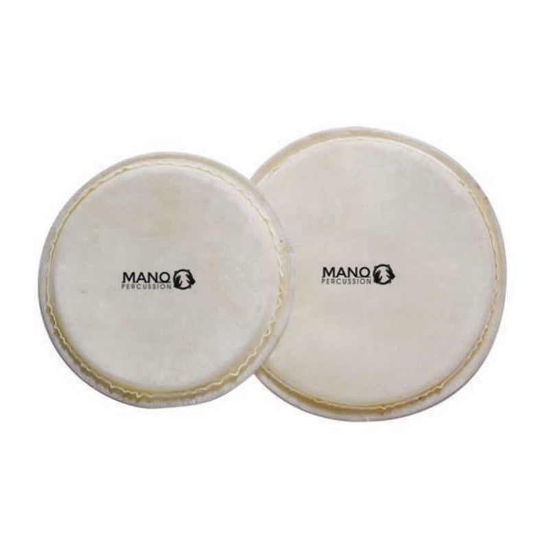 Mano Percussion TDH216 Replacement Bongo Heads 6.5" + 7.5" - Natural Hide