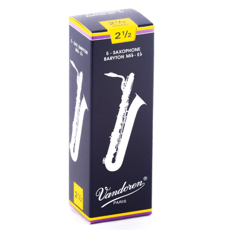 Vandoren Baritone Sax Reeds (Box of 5) - Grade 2.5