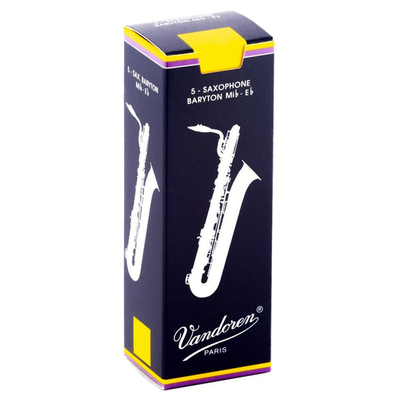 Vandoren Traditional Baritone Saxophone Reeds, Box of 5 - Grade 3.0