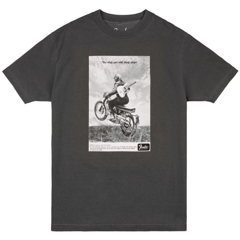 Fender Vintage Ad Tee - Motorcycle Rider - Large Size