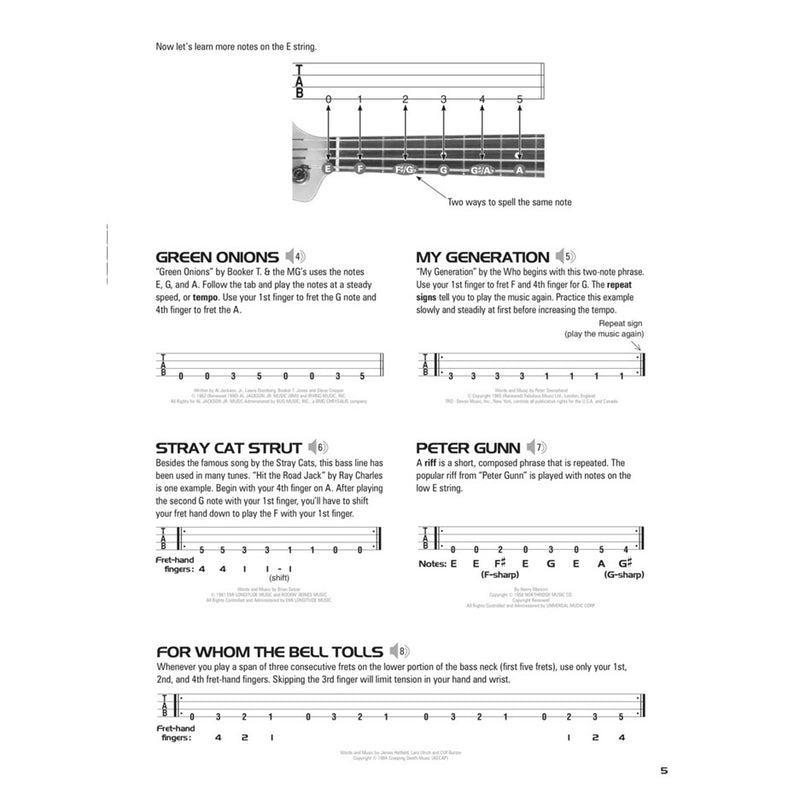 Hal Leonard Bass Tab Method w/ Online Audio - Book 1