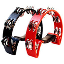 Half Moon Shape Tambourine - Red