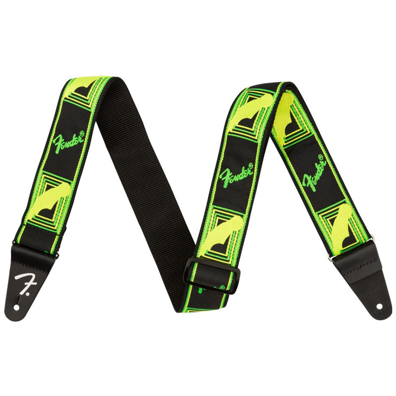 Fender 2" Neon Monogrammed Strap - Green/Yellow