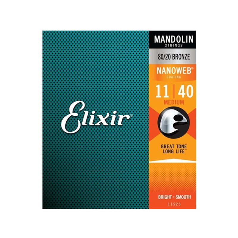 Elixir 11525 Mandolin Coated 80/20 Strings - Medium (11-40)