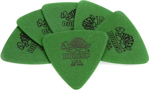 Dunlop JPT288 Tortex Triangle Picks (Green) 6-pack - .88mm