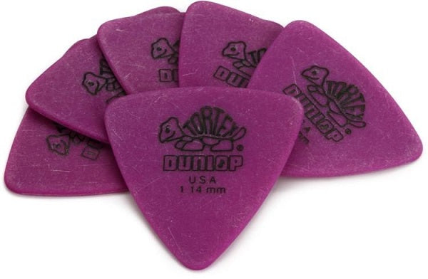 Dunlop JPT214 Tortex Triangle  Picks (Purple) 6-pack - 1.14mm