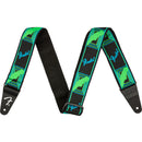 Fender Neon Monogrammed Strap - Green / Blue