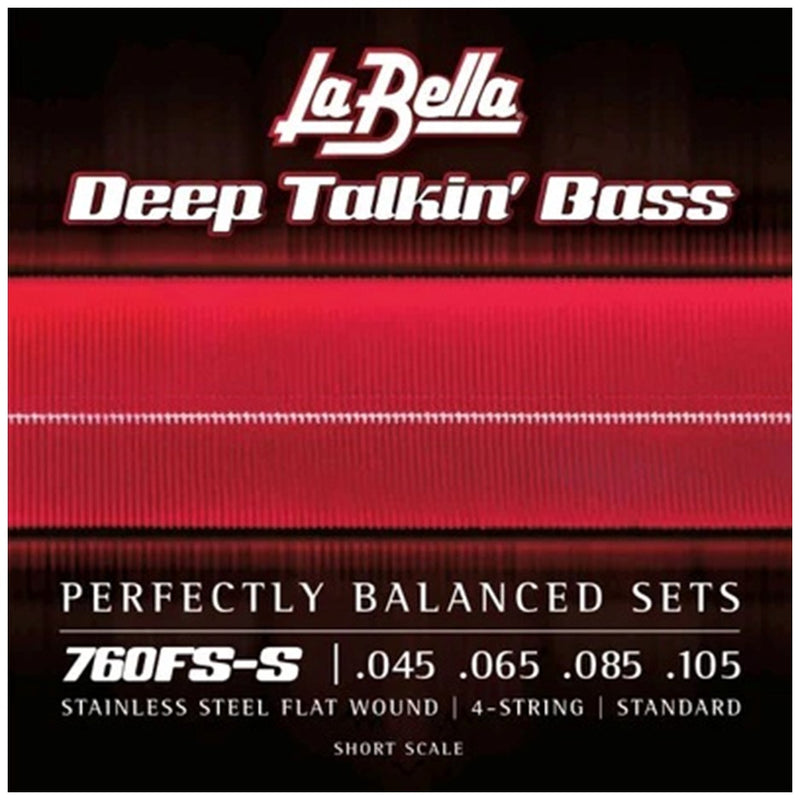 La Bella 760FS-S Short Scale Deep Talkin' Flat Wound Bass Strings - (45-105)