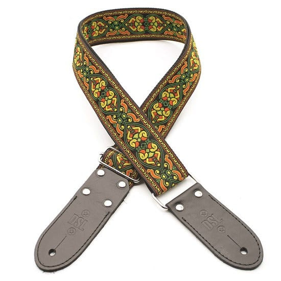 DSL JAC20-DC-YELLOW Jacquard Weaving Guitar Strap 2"