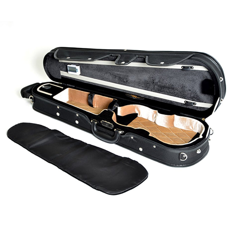 HQ Shaped Violin Case Lightweight Pro Black/Tan