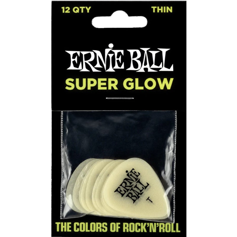 Ernie Ball 9224 Super Glow Guitar Picks - Pack of 12