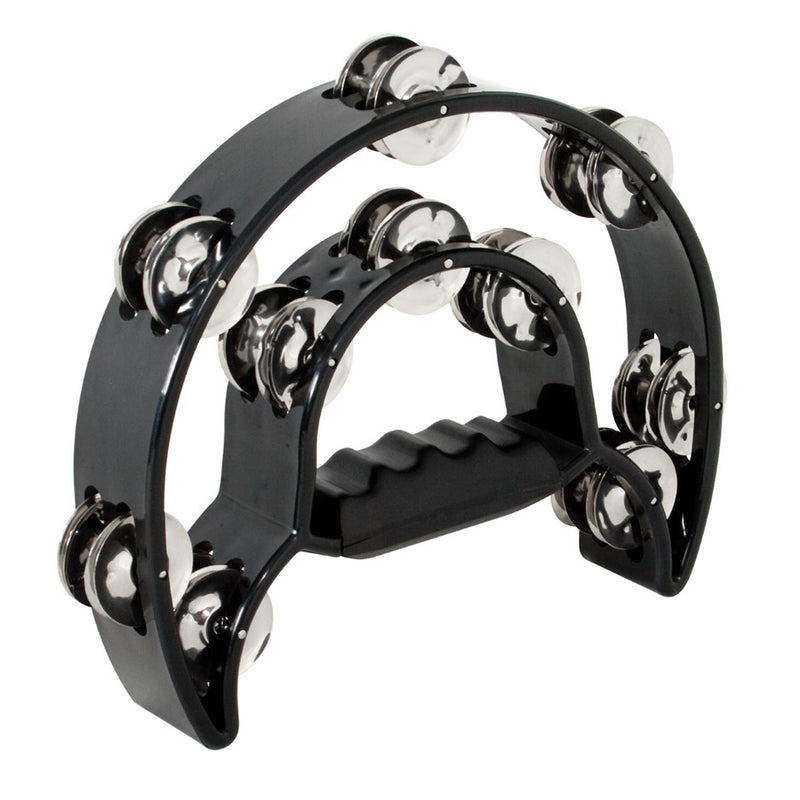 Mano Percussion TMP13B 1/2 Moon Tambourine - Black