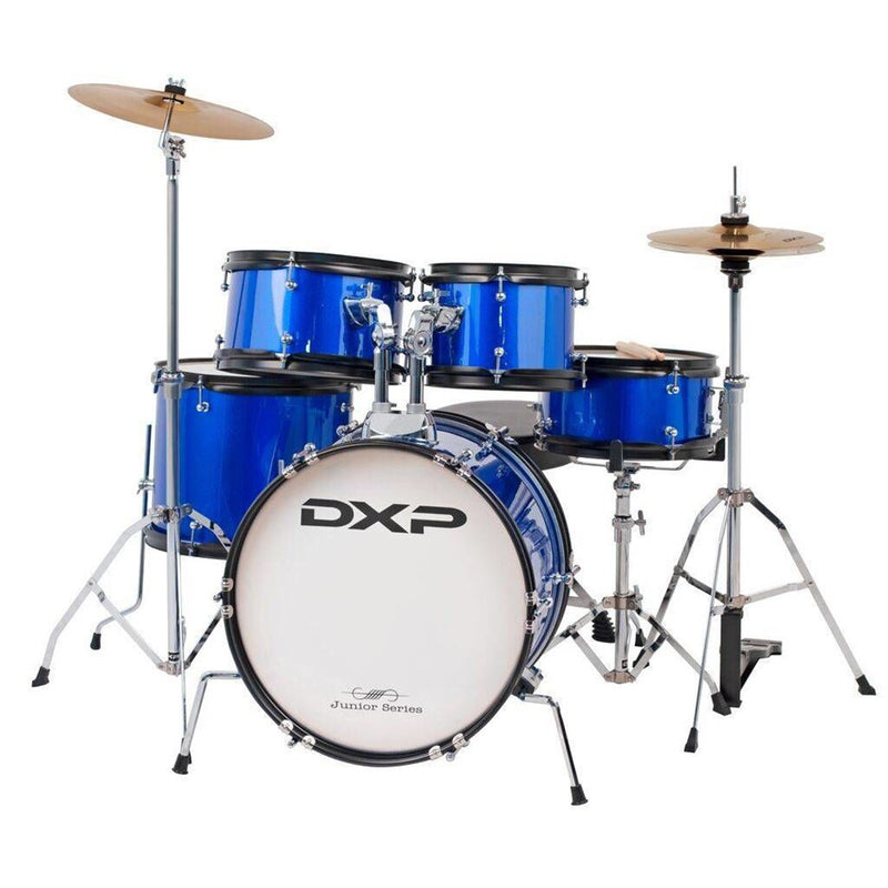 DXP TXJ7 Junior Series Complete 5-Piece Drum Kit w/ Cymbals - Metallic Blue