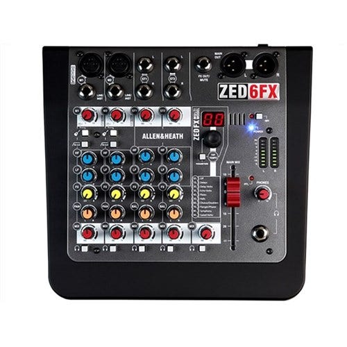 Allen & Heath ZED-6FX Compact 6-Input Analogue Mixer w/ FX