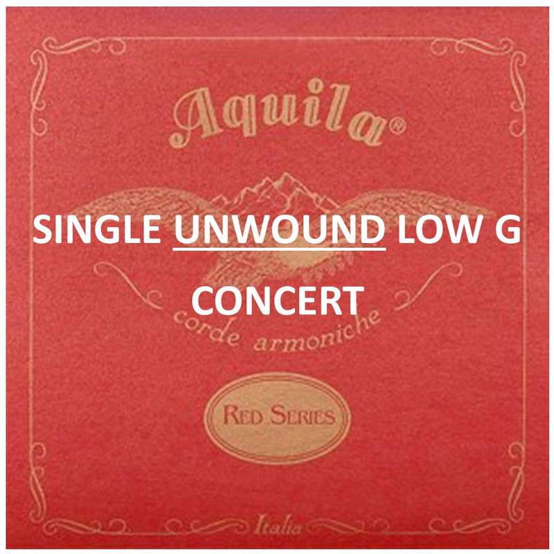 Aquila Red Series Concert 4th (Low-G) Unwound Single Ukulele String