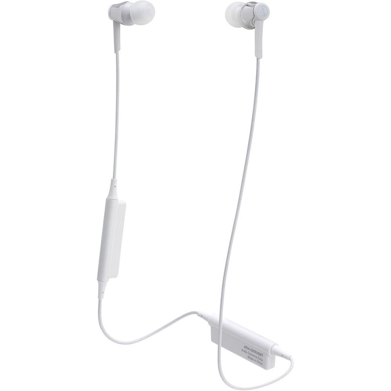 Audio-Technica ATH-CKR35BT Bluetooth Wireless In-Ear Headphones (White)