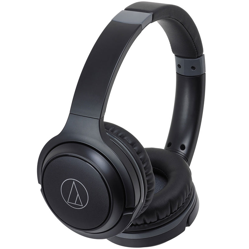 Audio-Technica ATH-S200BT Wireless On-Ear Headphones with Built-In Mic & Controls Black