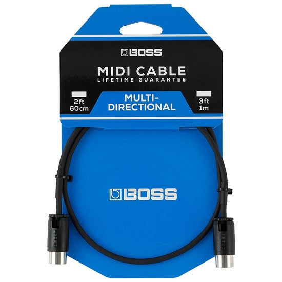 Boss BMIDI-PB2 Multi Directional 5-pin MIDI Cable - 2ft