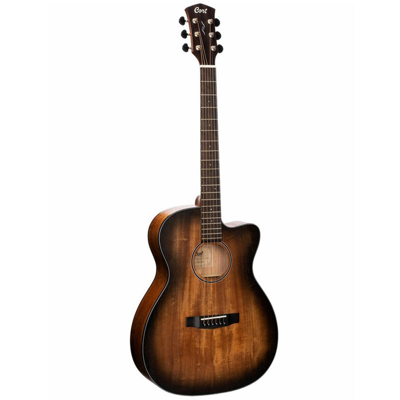 Cort Core-OC ALL SOLID Mahogany Acoustic Guitar w/ pickup - Black Burst