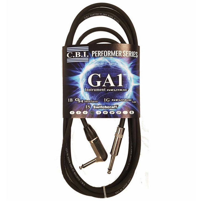 CBI GA1-1R Series Instrument Cable - 10ft (Straight - Right Angle)