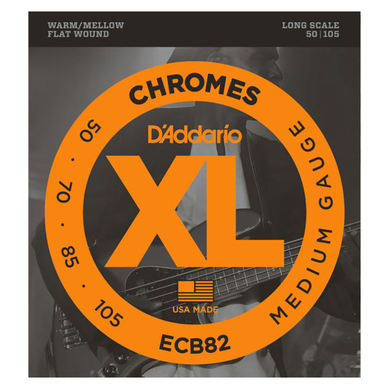 D'Addario ECB82 Chromes Bass Set - Medium, 50-105, Long