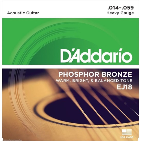 D'Addario EJ18 Phospher Bronze Heavy Gauge 14-59