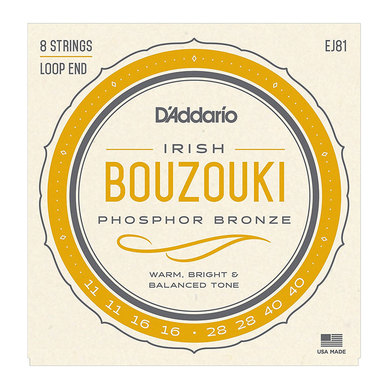D'Addario EJ81 Irish Bouzouki String Set, Phosphor Bronze