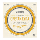 D'Addario EJ89 Cretan Lyra 3 String Set, Flat Wound