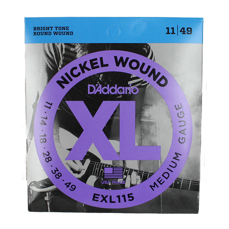 D'Addario EXL115 Nickel Wound, Medium/Blues-Jazz, 11-49
