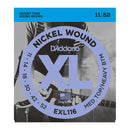 D'Addario EXL116 Set Nickel Wound, Med Top/Heavy Bottom, 11-52