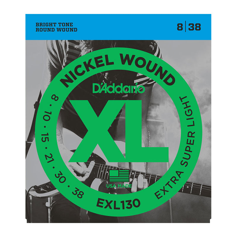 D'Addario EXL130 Set Nickel Wound, Extra-Super Light, 8-38
