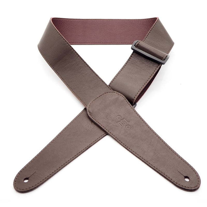 DSL DCM25 2.5" Wide Guitar Strap w/ Slider Adjustment - Brown