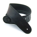 DSL GEP Series Rolled Edge Guitar Strap (Black, Black Backing, 2.5")