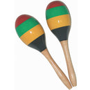 Mano Percussion ED765 Wooden Maracas - Striped Finish (Pair)