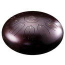 Opus Percussion 10" Metal 11-Note Lotus Carves Style Tongue Drum in Chestnut