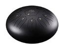 Opus Percussion 10" Metal 11-Note Lotus Carves Style Tongue Drum in Black