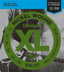 D'Addario EXL117 Nickel Wound Electric Guitar Strings Medium Top - Heavy Bottom 11-56