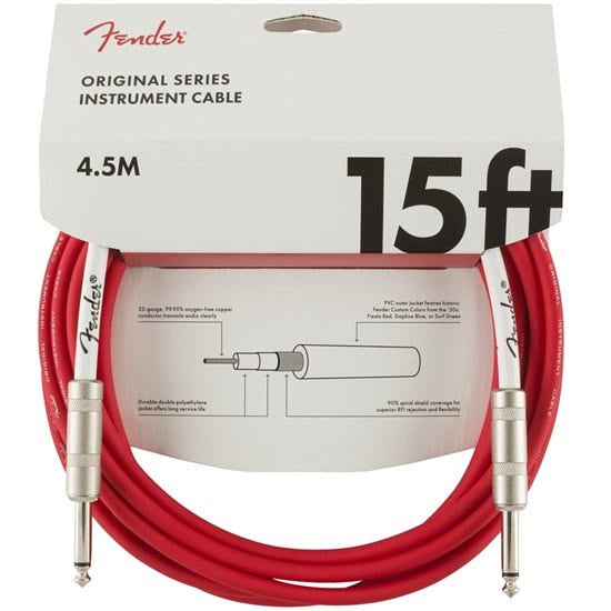 Fender Original Series Instrument Cable 15' - Fiesta Red