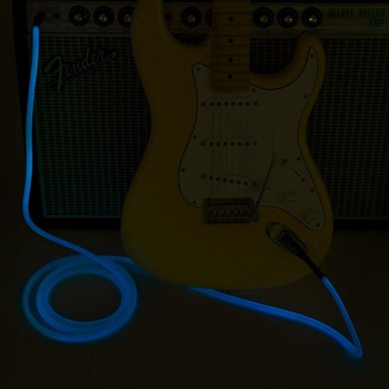 Fender Professional Glow in the Dark Cable - 18.6'  Blue