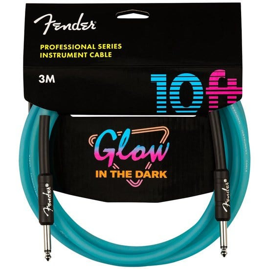 Fender Professional Glow in the Dark Cable - 10'  Blue