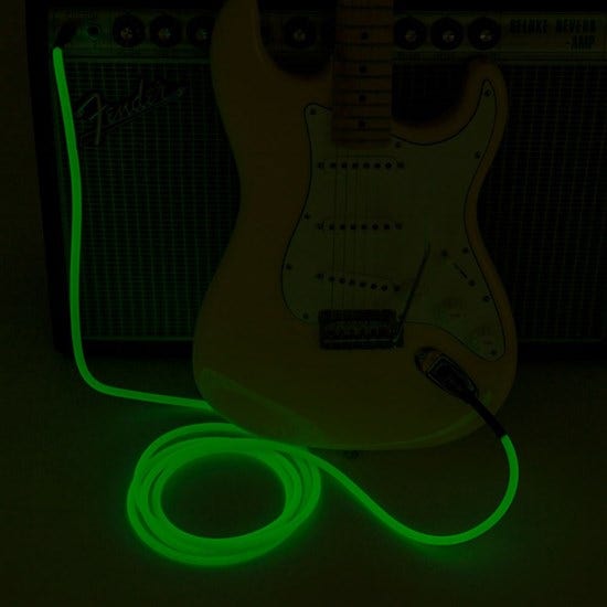 Fender Professional Glow in the Dark Cable - 10' Green