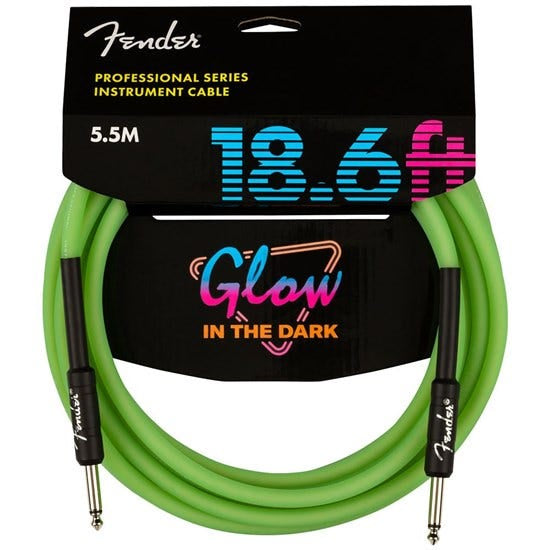Fender Professional Glow in the Dark Cable - 18.6'  Green