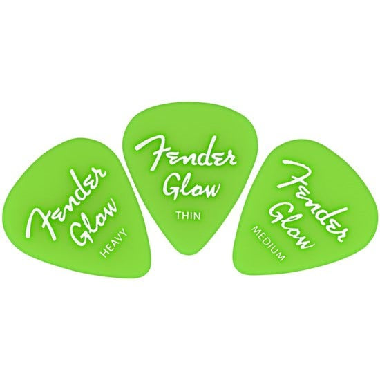 Fender Glow In The Dark 351 Picks - 12 Pack