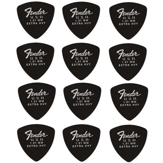 Fender Dura-Tone Delrin Pick 346 Shape Black 12-Pack (1.21)