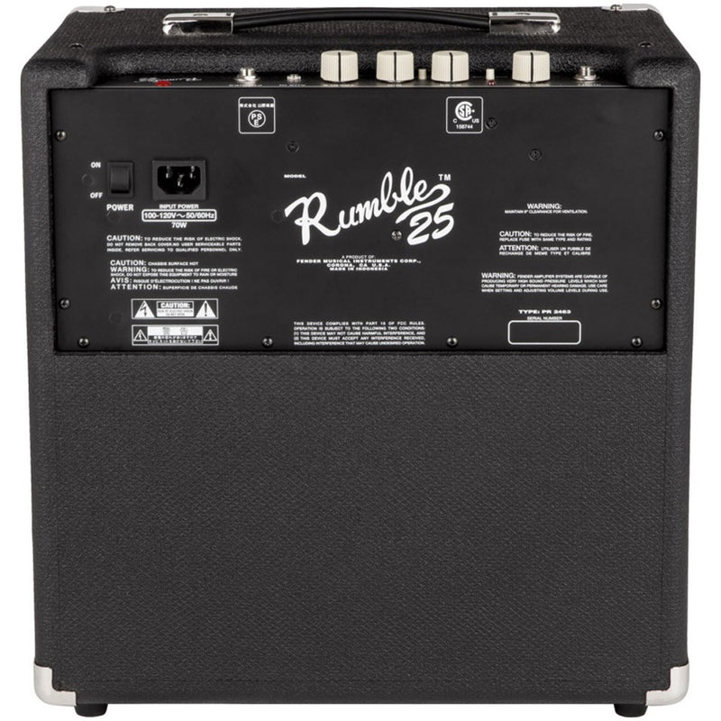 Fender Rumble 25 V3 Bass Amplifier - 25 Watt