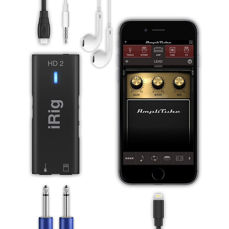 IK Multimedia iRig HD 2 Guitar Interface for Mac, PC & iOS